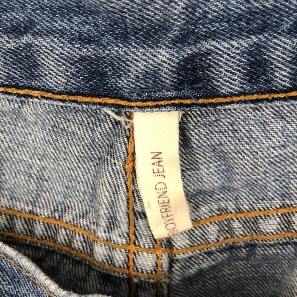 Rag & Bone blue distressed boyfriend 5 pocket raw hem jeans Size 27 - Picture 8 of 9